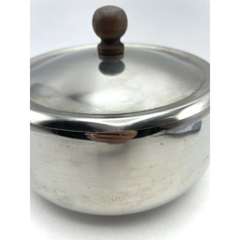 Stainless Steel Sauce Pot Wooden Handle made in Japan **SEE DESCRIP**